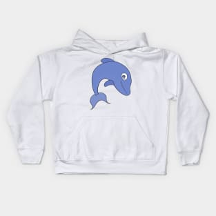 A smiling dolphin Kids Hoodie